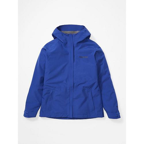 Marmot Rain Jacket Grey Blue NZ - Minimalist Jackets Womens NZ9278461